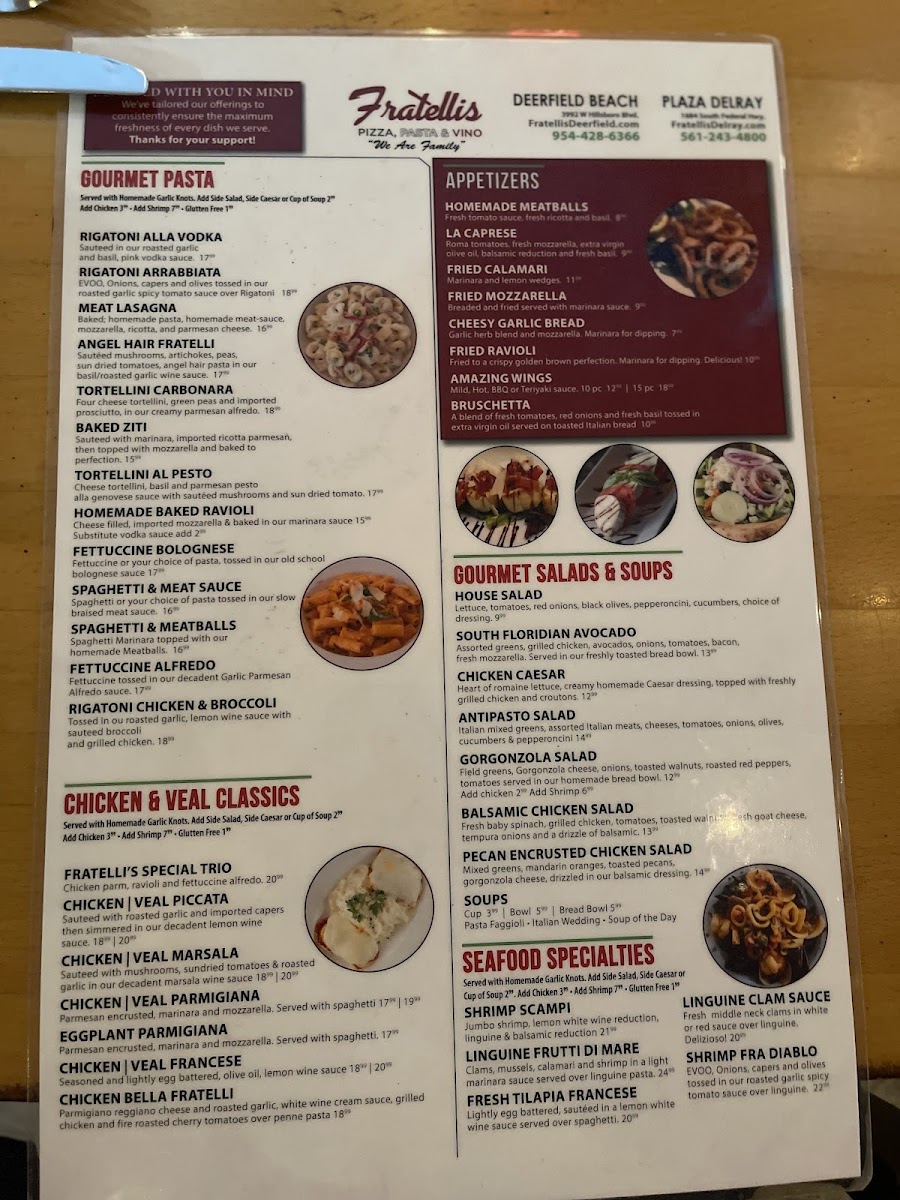 Menu Fratellis Pizza Pasta & Vino-2