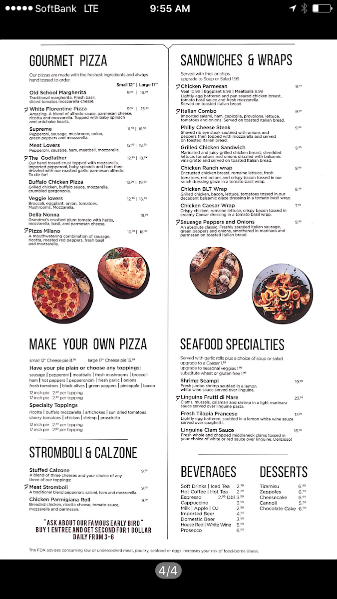 Menu Fratellis Pizza Pasta & Vino-8