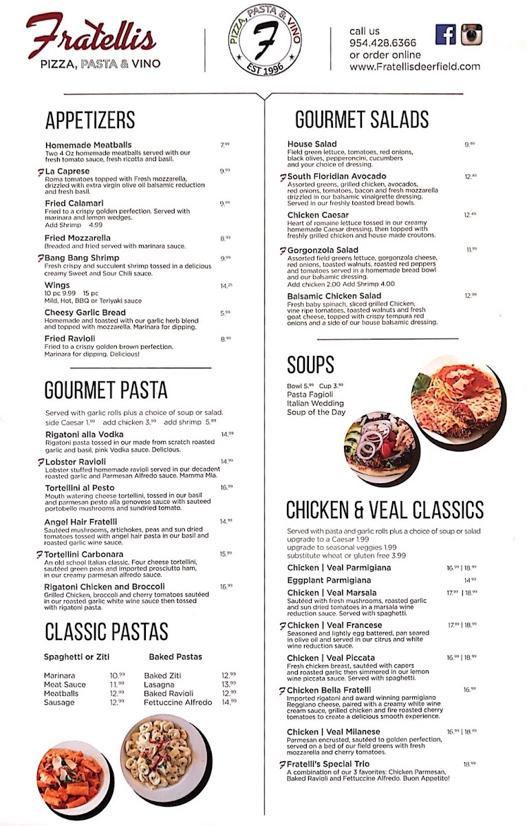 Menu Fratellis Pizza Pasta & Vino-9